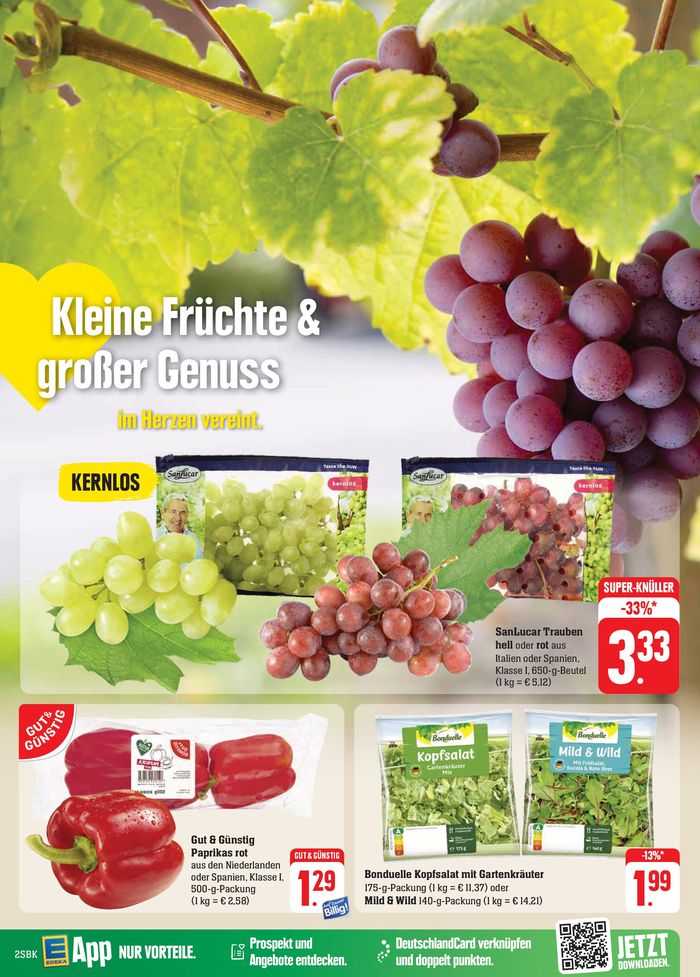 Edeka Kissel SBK Katalog in Walldorf (Rhein-Neckar-Kreis) | Edeka Kissel SBK flugblatt | 5.9.2024 - 19.9.2024