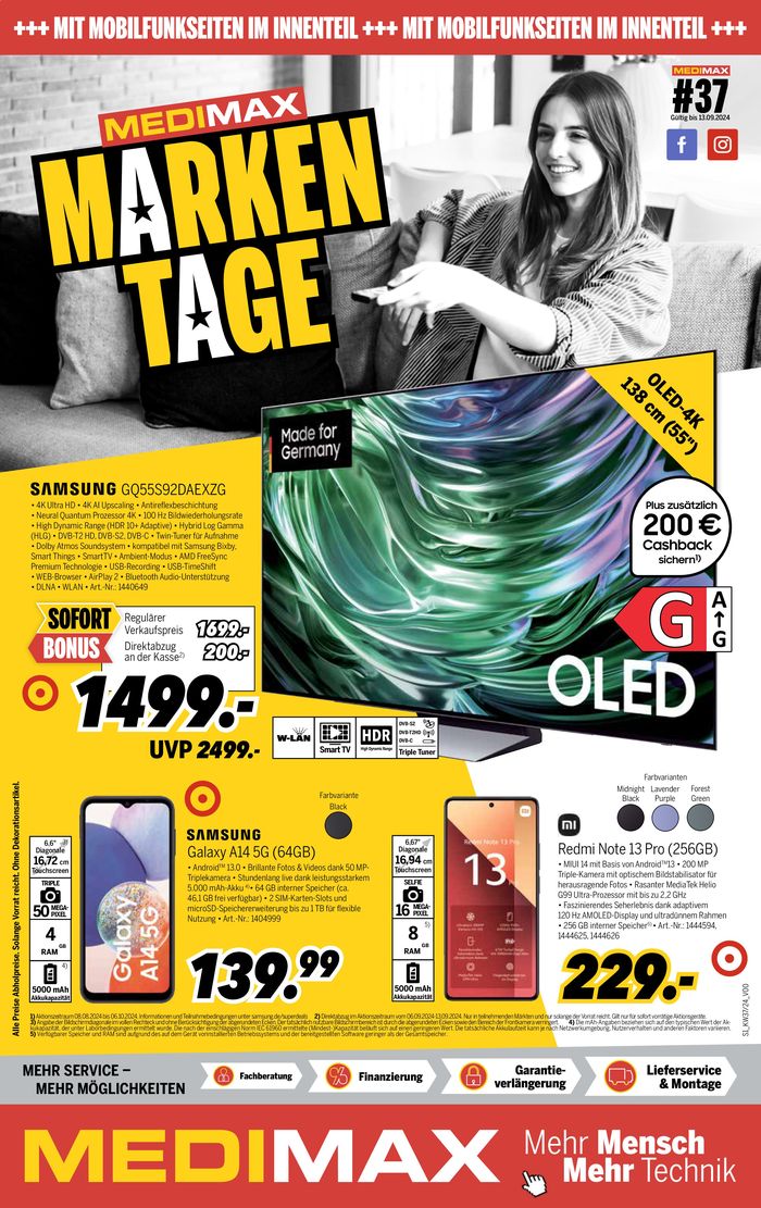 MEDIMAX Katalog in Berlin | Exklusive Deals für unsere Kunden | 7.9.2024 - 21.9.2024