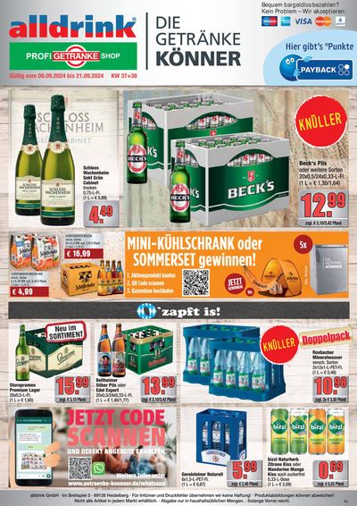 Profi Getränke Katalog in Heilbronn | Aktuelle Deals und Angebote | 8.9.2024 - 21.9.2024