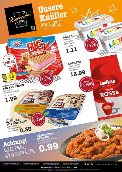 Edeka Zurheide Katalog in Gelsenkirchen | Wochenangebote EDEKA Essen | 8.9.2024 - 22.9.2024