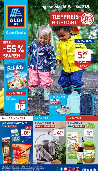 Aldi Süd Katalog in Taufkirchen (München) | Neue Angebote zum Entdecken | 16.9.2024 - 21.9.2024