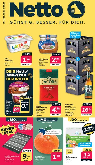 Netto Katalog in Halle (Saale) | Tolle Rabatte auf ausgewählte Produkte | 15.9.2024 - 21.9.2024