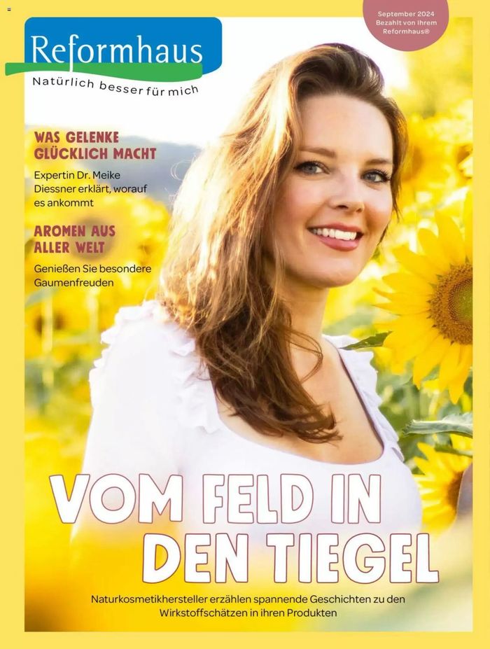 Reformhaus Bacher Katalog in Bottrop | Vom Feld In Den Tiegel | 9.9.2024 - 30.9.2024