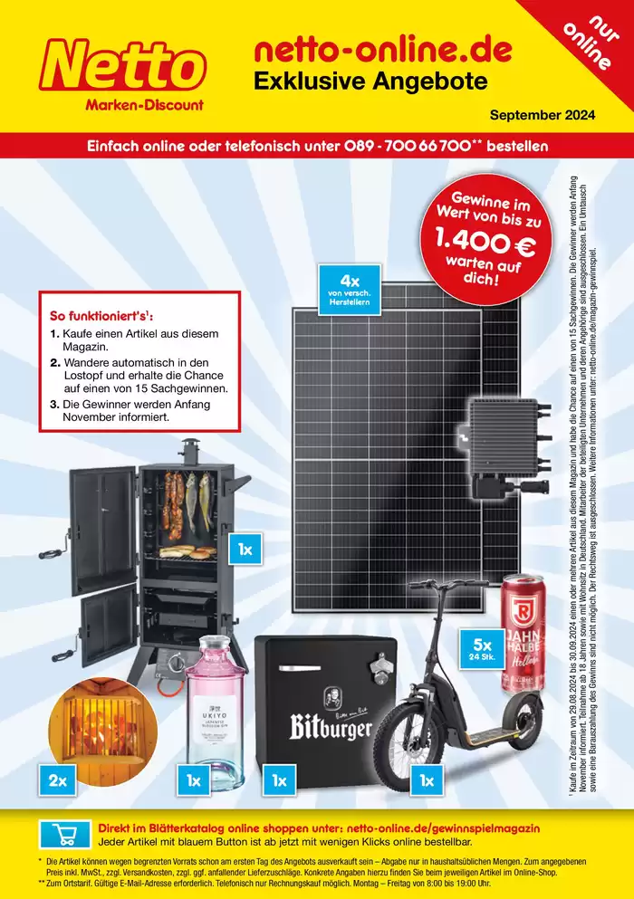 Netto Marken-Discount Katalog in Gotteszell | Online-Sonderangebote September | 9.9.2024 - 30.9.2024