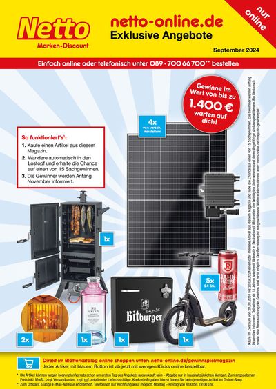 Netto Marken-Discount Katalog in Waldems | Online-Sonderangebote September | 9.9.2024 - 30.9.2024