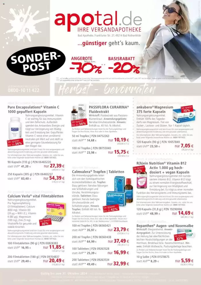 Apotal Katalog | Sonder-Post | 10.9.2024 - 31.10.2024