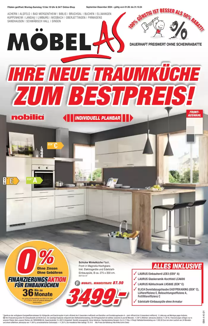 Möbel AS Katalog in Jettingen | Ihre Neue Traumküche Zum Bestpreis! | 11.9.2024 - 31.12.2024