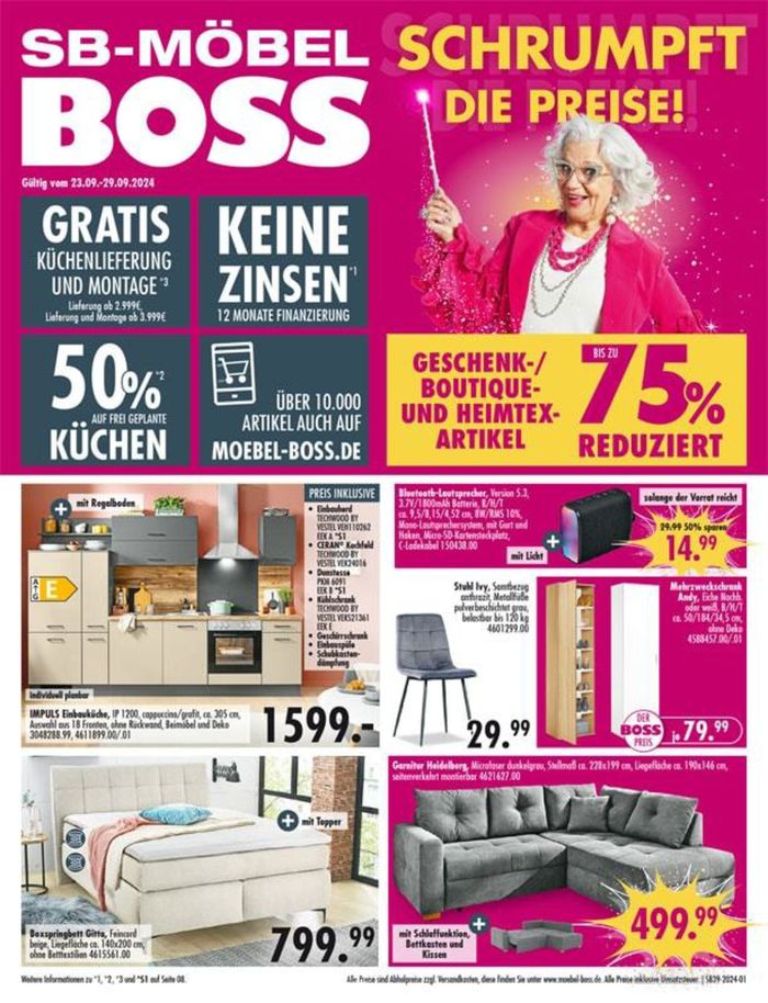 SB Möbel Boss Katalog in Altenburg | Neue Angebote zum Entdecken | 23.9.2024 - 29.9.2024