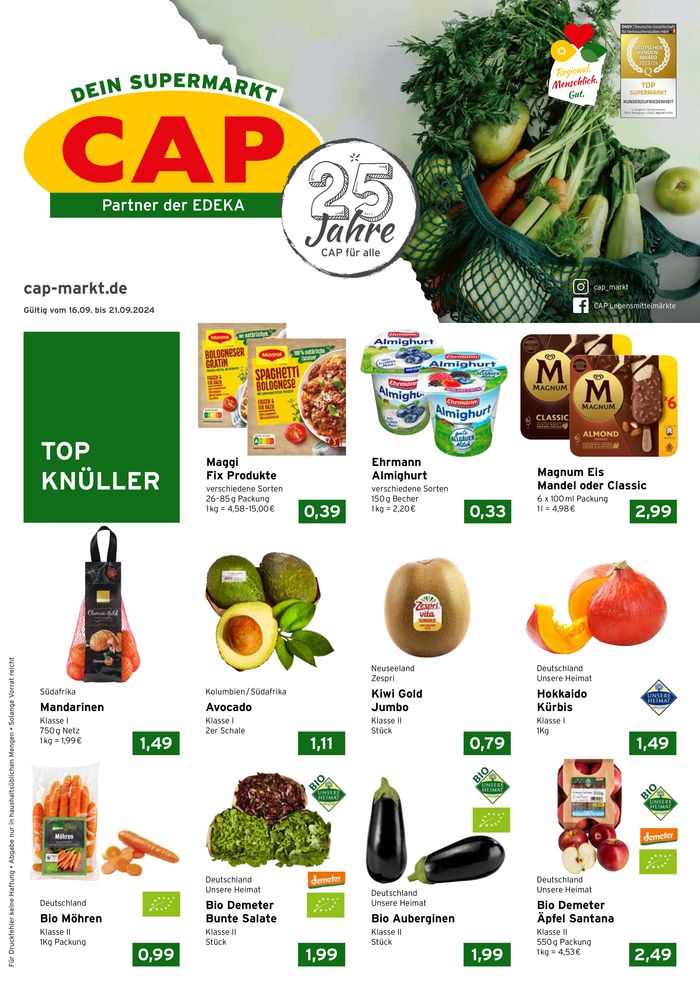 CAP Markt Katalog in Abstatt | Unsere besten Deals für Sie | 16.9.2024 - 21.9.2024