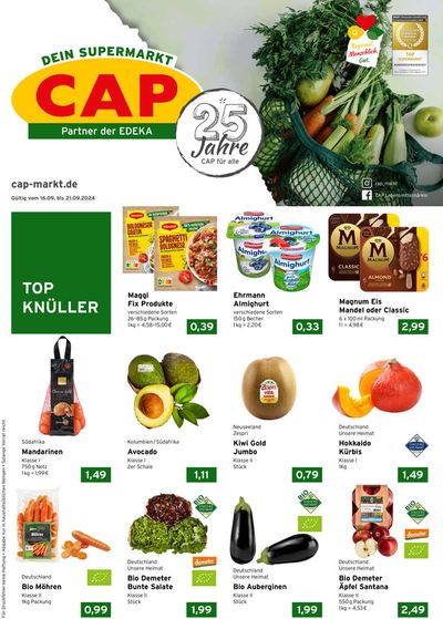 Angebote von Supermärkte in Abstatt | Unsere besten Deals für Sie in CAP Markt | 16.9.2024 - 21.9.2024