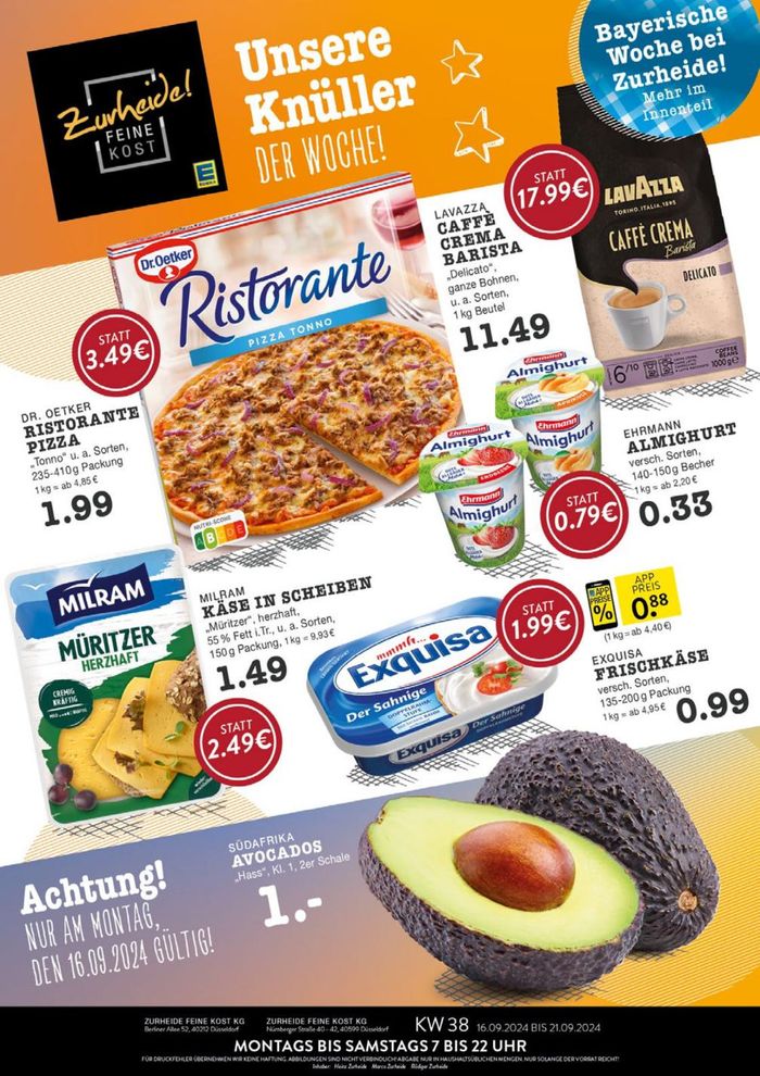 Edeka Zurheide Katalog in Gelsenkirchen | Wochenangebote EDEKA Düsseldorf | 15.9.2024 - 29.9.2024