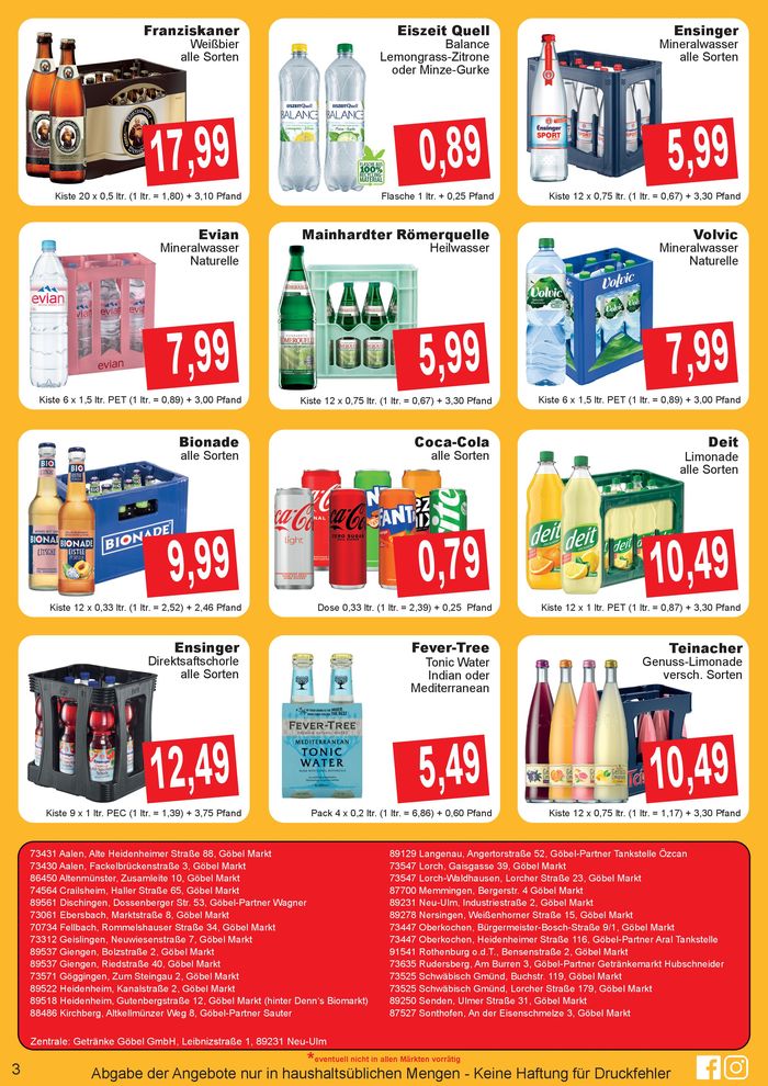 Getränke Göbel Katalog in Ditzingen | Exklusive Deals für unsere Kunden | 15.9.2024 - 29.9.2024