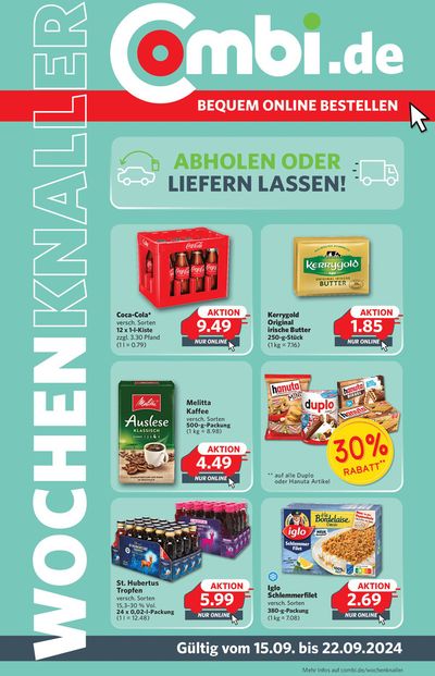 Angebote von Supermärkte in Niederlangen | WOCHENKNALLER in Combi Markt | 14.9.2024 - 22.9.2024