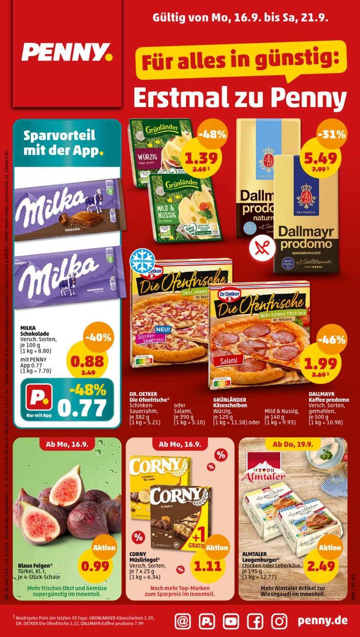 Penny Katalog in Köln | Top-Deals für alle Kunden | 16.9.2024 - 21.9.2024