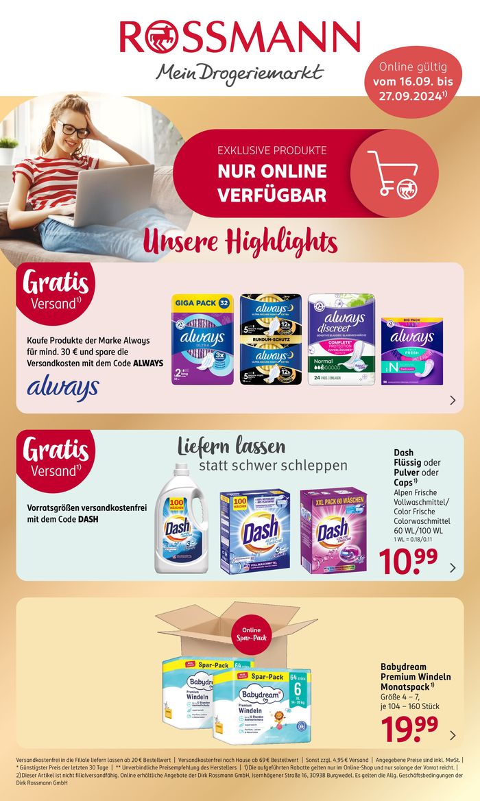 Rossmann Katalog in Hessisch Lichtenau | Exklusive Deals für unsere Kunden | 14.9.2024 - 27.9.2024