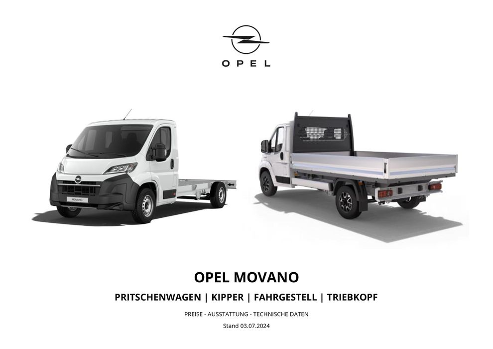 Opel Katalog in Furtwangen im Schwarzwald | Opel Neuer Movano Plattform-Fahrgestell | 17.9.2024 - 17.9.2025