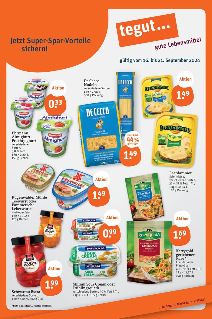 tegut Katalog in Hünfeld | Angebote der Woche! tegut | 18.9.2024 - 2.10.2024