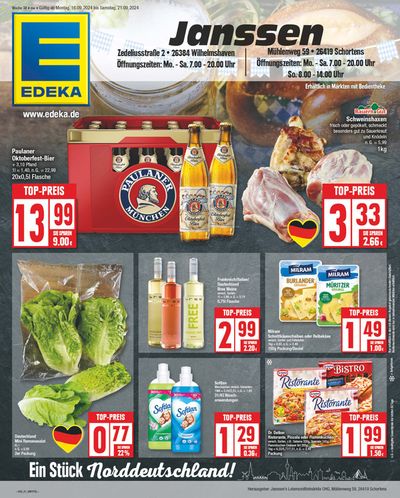 EDEKA Katalog in Wangerland | Exklusive Schnäppchen | 15.9.2024 - 21.9.2024