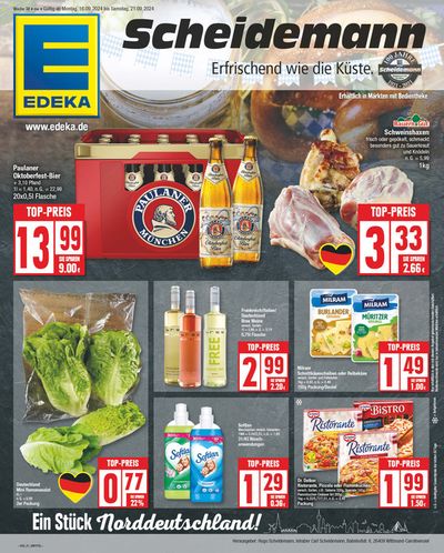 Angebote von Supermärkte in Wangerland | Unsere besten Angebote für Sie in EDEKA | 15.9.2024 - 21.9.2024