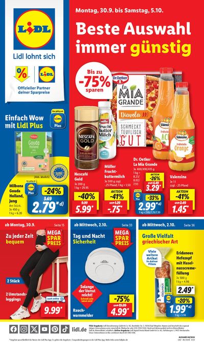 Lidl Katalog in Finnentrop | Unsere besten Deals für Sie | 30.9.2024 - 5.10.2024