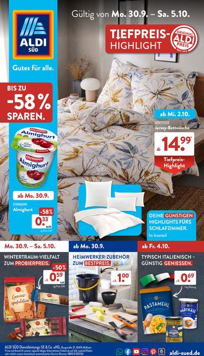 Angebote von Discounter in Redwitz an der Rodach | Rabatte und Aktionen in Aldi Süd | 30.9.2024 - 5.10.2024