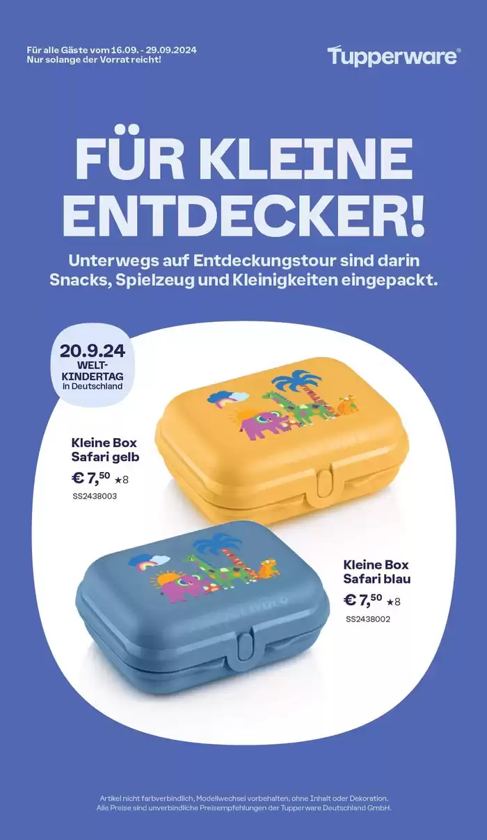 Tupperware Katalog in Gotteszell | Neue Angebote zum Entdecken | 16.9.2024 - 29.9.2024