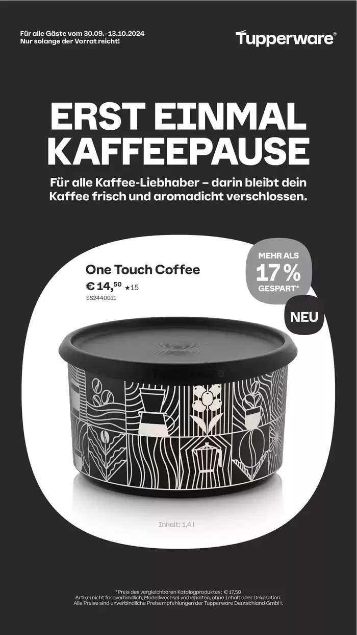 Tupperware Katalog in Gemünden a Main | Tolle Rabatte auf ausgewählte Produkte | 30.9.2024 - 13.10.2024