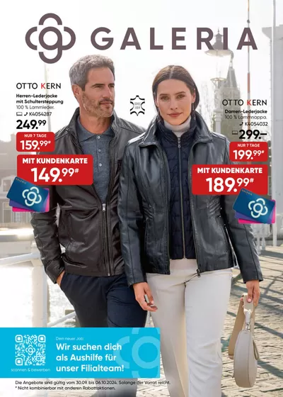 Angebote von Kaufhäuser in Adelebsen | Tolles Angebot für alle Kunden in Galeria Karstadt Kaufhof | 30.9.2024 - 14.10.2024