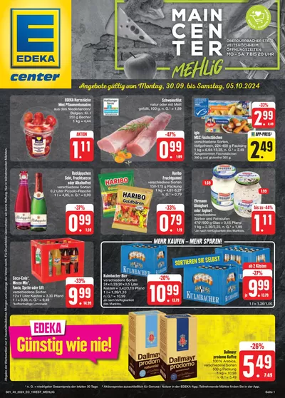 EDEKA Katalog in Güntersleben | Rabatte und Aktionen | 29.9.2024 - 5.10.2024