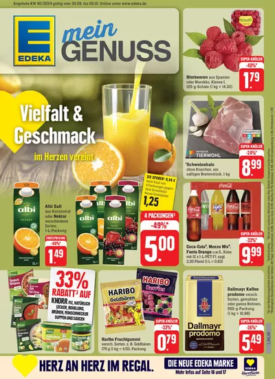 EDEKA Katalog in Bärenthal | Tolle Rabatte auf ausgewählte Produkte | 29.9.2024 - 5.10.2024