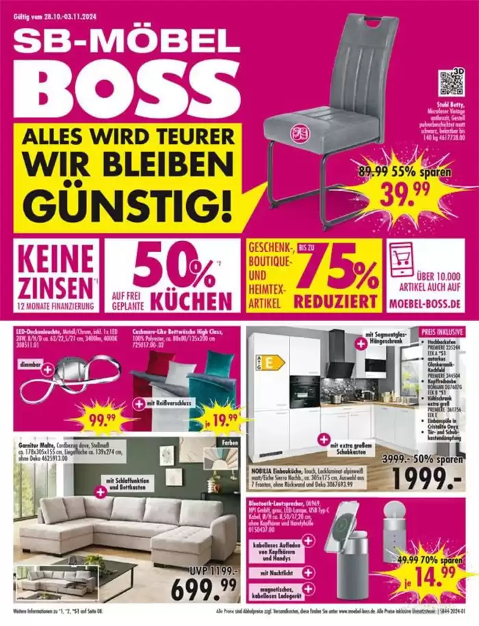 SB Möbel Boss Katalog in Mainz | Aktuelle Schnäppchen und Angebote | 28.10.2024 - 3.11.2024