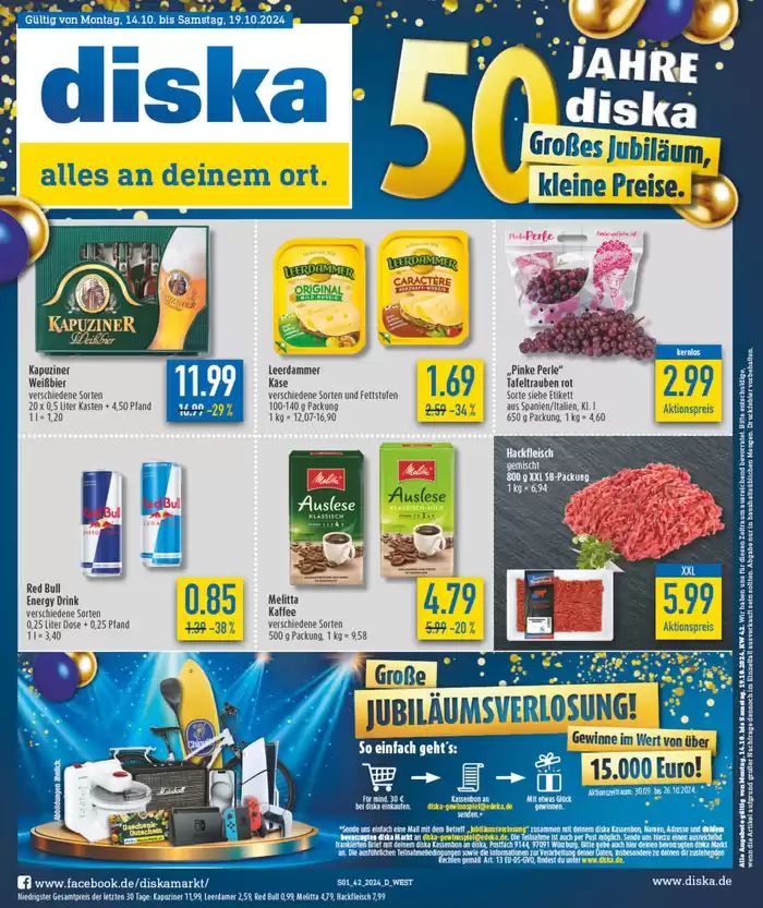 diska Katalog in Erlangen | Tolle Rabatte auf ausgewählte Produkte | 14.10.2024 - 28.10.2024