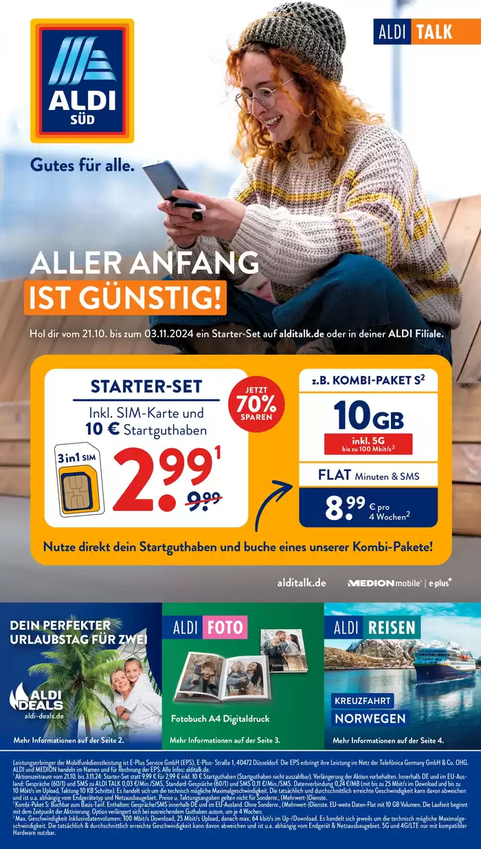 Aldi Süd Katalog in Linnich | ALDI SÜD - Inlineflyer KW 43 | 21.10.2024 - 3.11.2024