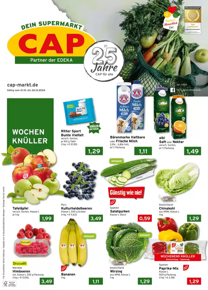 CAP Markt Katalog in Dortmund | Top-Deals für alle Kunden | 21.10.2024 - 26.10.2024