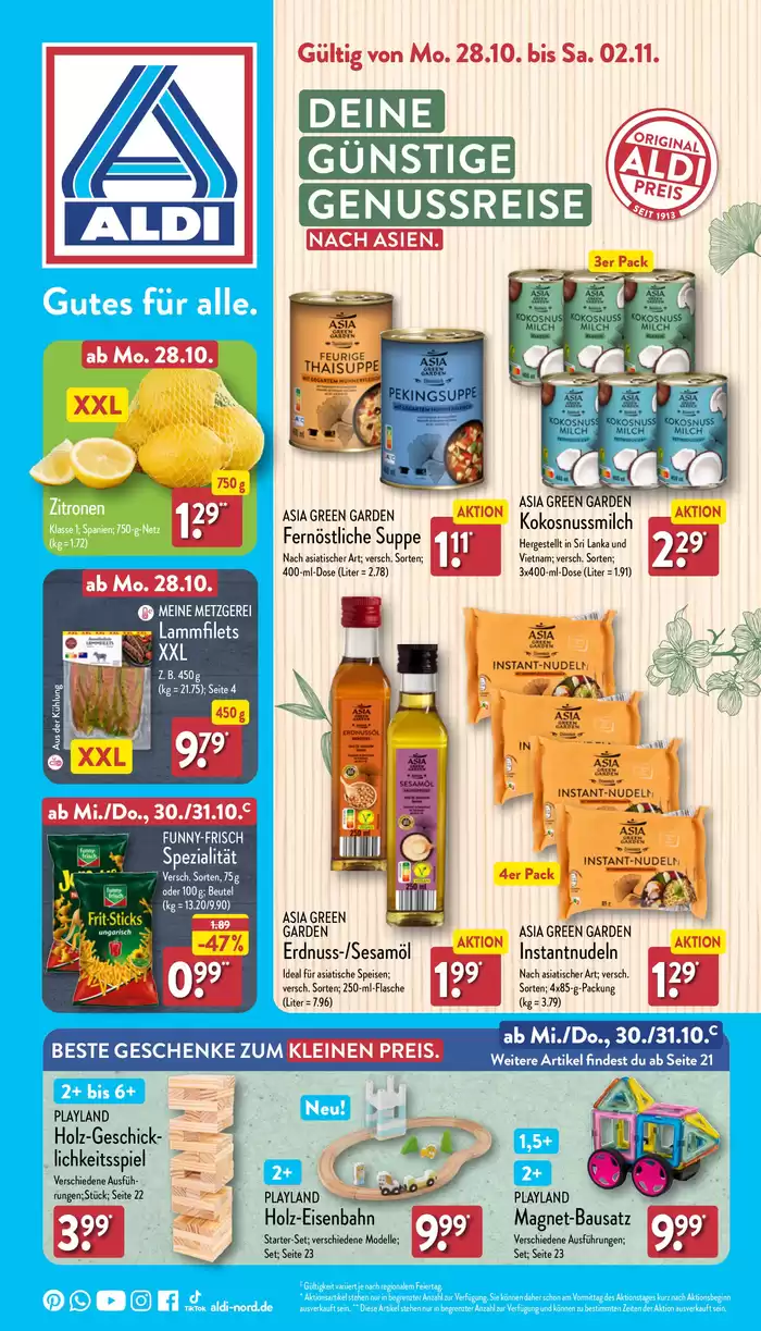 Aldi Nord Katalog in Hamburg | Aktuelle Schnäppchen und Angebote | 20.10.2024 - 3.11.2024