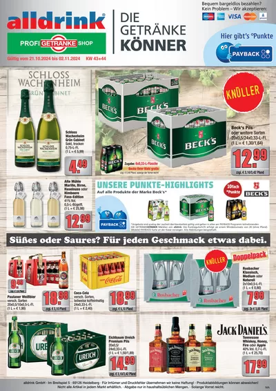 alldrink Katalog in Mannheim | Tolles Angebot für Schnäppchenjäger | 20.10.2024 - 2.11.2024