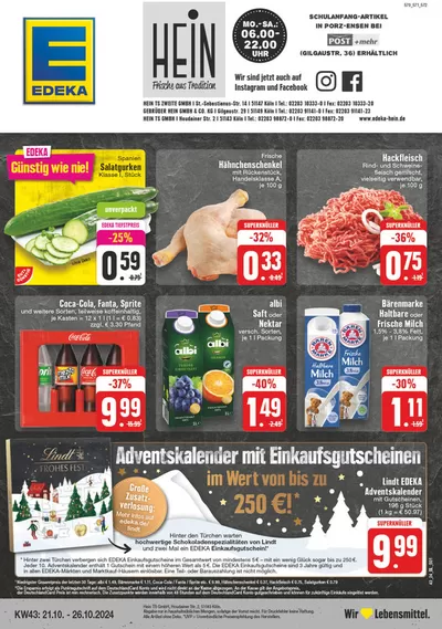 EDEKA Katalog in Köln | Unsere besten Angebote für Sie | 20.10.2024 - 26.10.2024