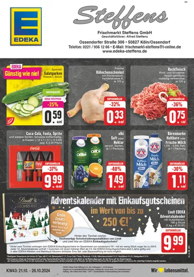 EDEKA Katalog in Köln | Exklusive Deals für unsere Kunden | 20.10.2024 - 26.10.2024