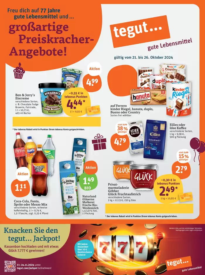 tegut Katalog in Mannheim | Exklusive Deals für unsere Kunden | 21.10.2024 - 4.11.2024