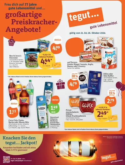 tegut Katalog in Fulda | Angebote der Woche! tegut | 23.10.2024 - 6.11.2024