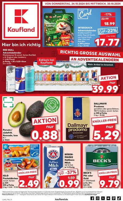 Angebote von Supermärkte in Nürnberg | Jetzt sparen mit unseren Deals in Kaufland | 24.10.2024 - 30.10.2024