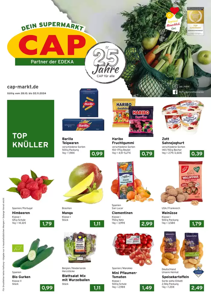 CAP Markt Katalog in Kaiserslautern | Jetzt sparen mit unseren Deals | 28.10.2024 - 2.11.2024