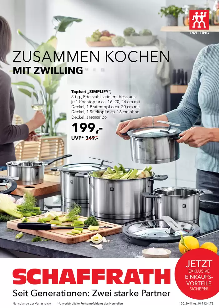 Schaffrath Katalog in Düsseldorf | Schaffrath Zwilling 10- | 26.10.2024 - 9.11.2024