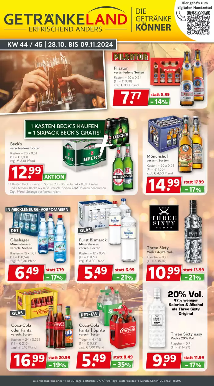 Getränkeland Katalog in Brieskow-Finkenheerd | Jetzt sparen mit unseren Deals | 27.10.2024 - 10.11.2024