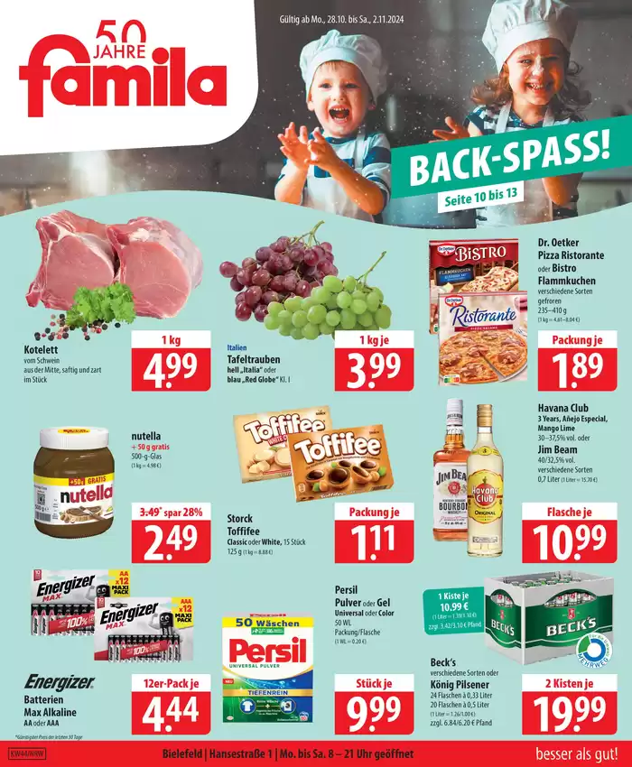 famila Katalog in Bielefeld | Top-Angebote für Sparfüchse | 27.10.2024 - 2.11.2024