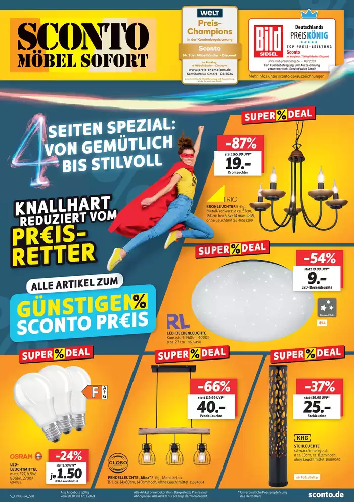 SCONTO Katalog in Hanau | Große Auswahl an Angeboten | 30.10.2024 - 13.11.2024