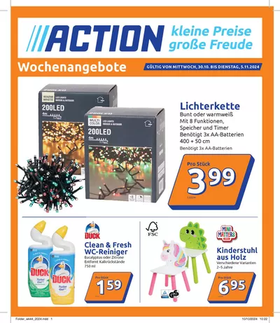 Angebote von Kaufhäuser in Schwetzingen | Action katalog in Action | 30.10.2024 - 5.11.2024