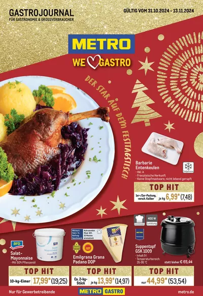 Metro Katalog in Ludwigshafen am Rhein | GastroJournal | 31.10.2024 - 13.11.2024