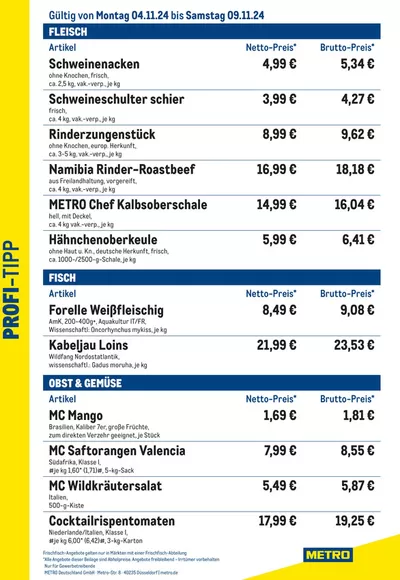 Metro Katalog in Tannheim | Profi Tipp | 4.11.2024 - 9.11.2024