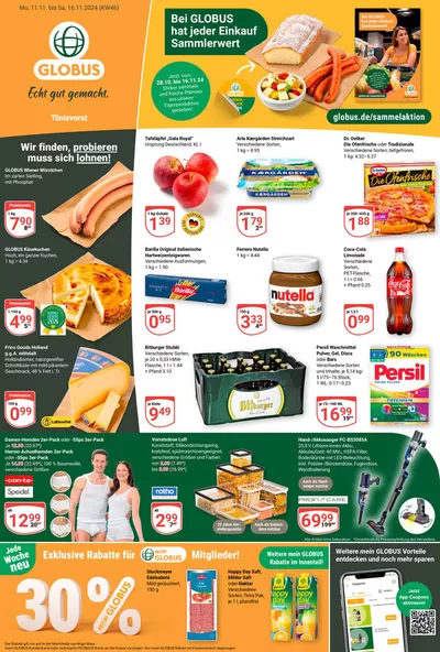 Globus Katalog in Tönisvorst | Exklusive Deals und Schnäppchen | 7.11.2024 - 21.11.2024